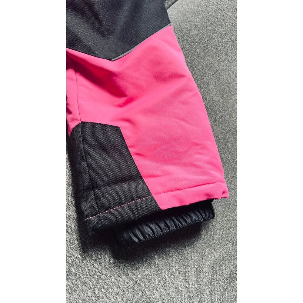 Swiss Tech Snow Bibs Kids Size M 7-8 Pink Insulated Winter Overalls